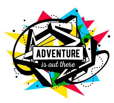 siyah çizgili çerçeve ile soyut kompozisyon