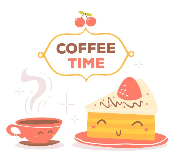 Set of coffee theme objects — Stock Vector