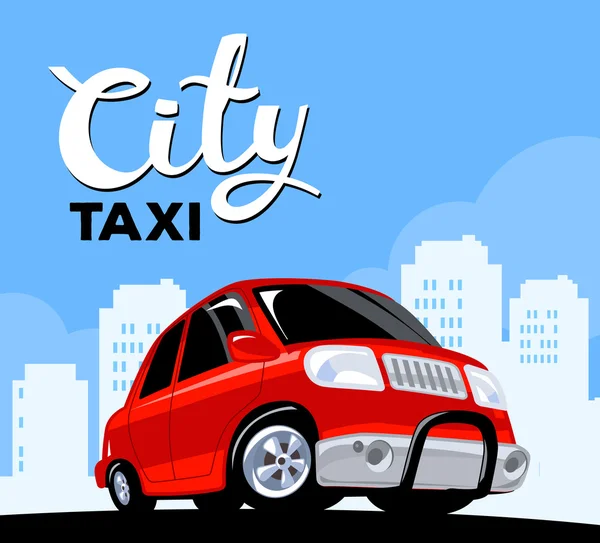 Taxi rojo coche — Archivo Imágenes Vectoriales