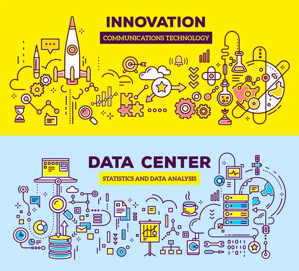 Rechenzentrum und Innovationskonzept — Stockvektor