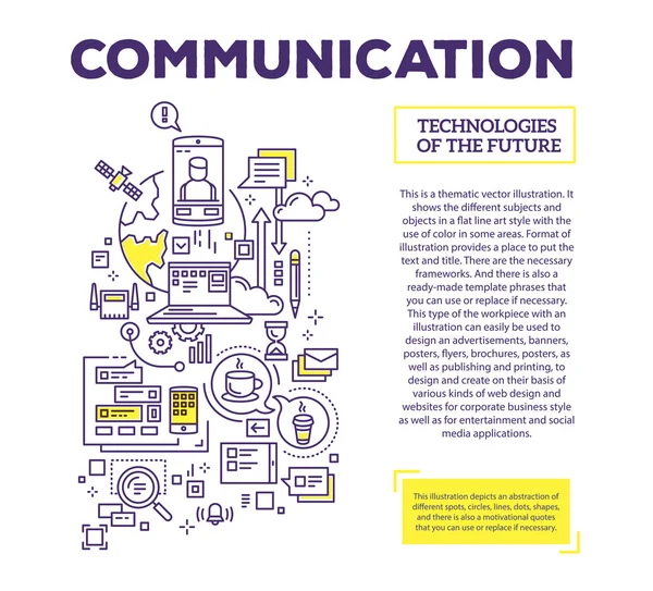 Creatief concept van communicatie — Stockvector