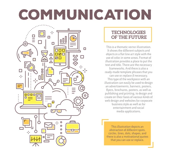 Ilustracja komunikacja koncepcja — Wektor stockowy