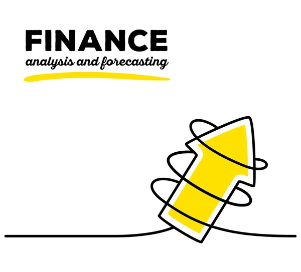 Gele pijl omhoog — Stockvector