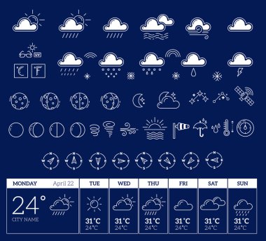 Beyaz hava Tema büyük simgeler
