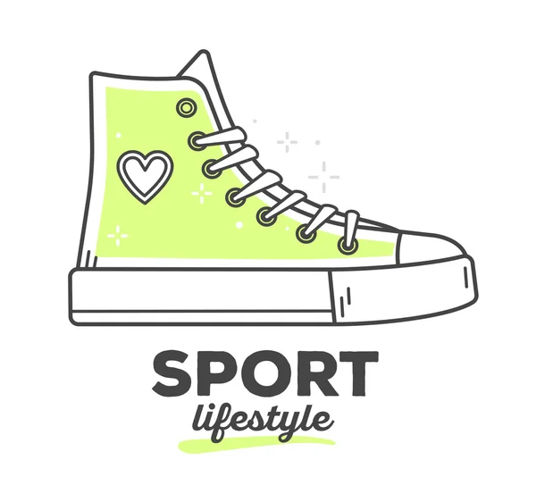 Kreativ sport sneaker sko — Stock vektor