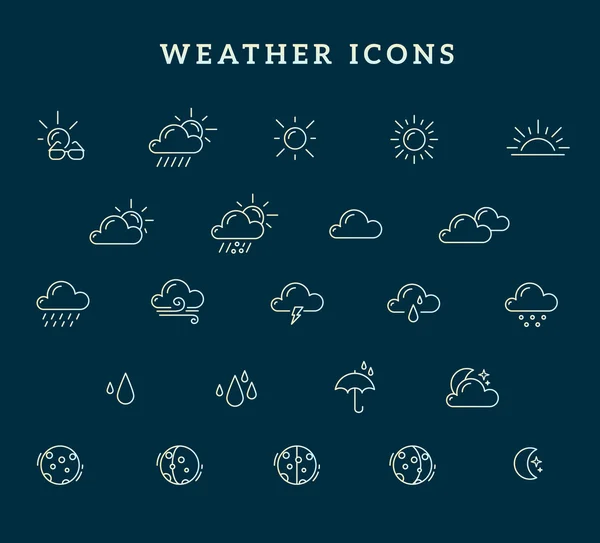 Wetter-Icon gesetzt — Stockvektor