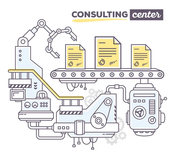 Mécanisme de production du contrat — Image vectorielle