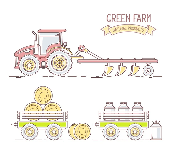 Agroindustria. Agricultura y agricultura — Archivo Imágenes Vectoriales