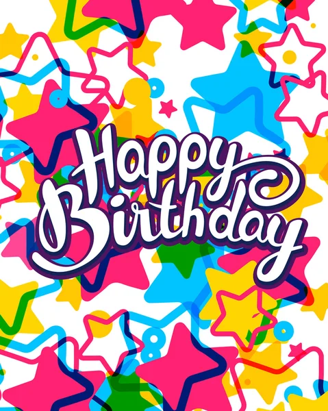 Vektör yaratıcı renkli illüstrasyon metin ile festival yıldız