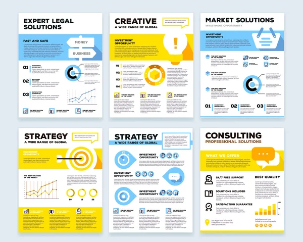 Vector collection of corporate business template infographic wit — Stock Vector