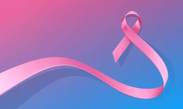 Template Symbol Breast Cancer Awareness Month Campaign Gradient Color Background — Stock Photo, Image