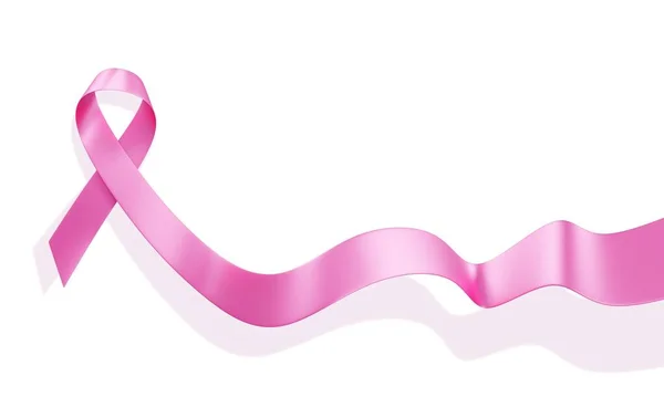 Simbolo Della Campagna Sensibilizzazione Cancro Seno Mese Con Ombra Illustrazione — Foto Stock