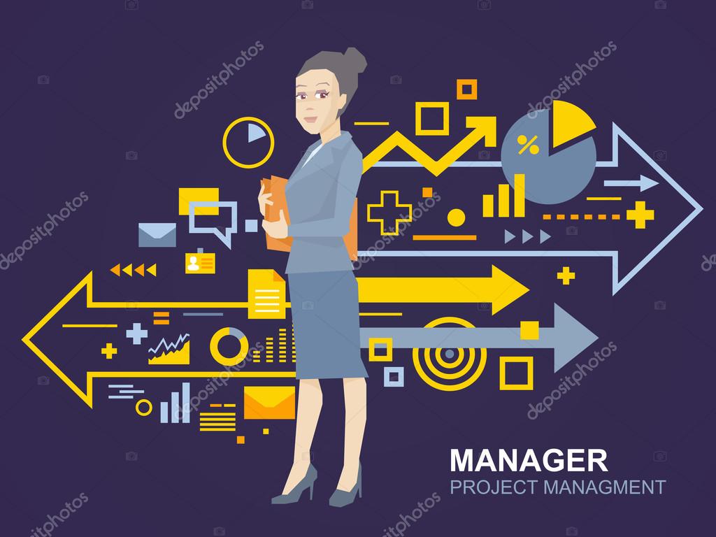 Woman manager keeps folder Stock Vector Image by ©wowomnom #52423755