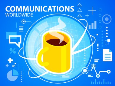 gezegen illüstrasyon parlak ve kahve