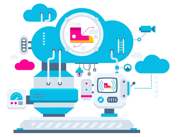 Tecnología Cloud para zapatillas . — Archivo Imágenes Vectoriales