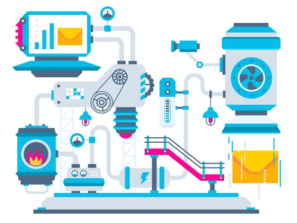 Fabryka przetwarzania koperty — Wektor stockowy