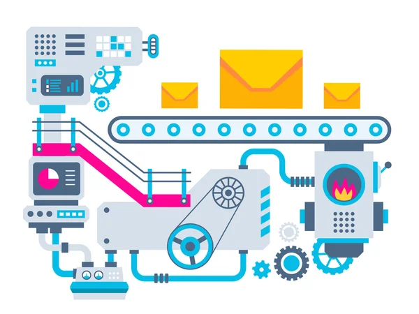 Завод по производству конвертов . — стоковый вектор