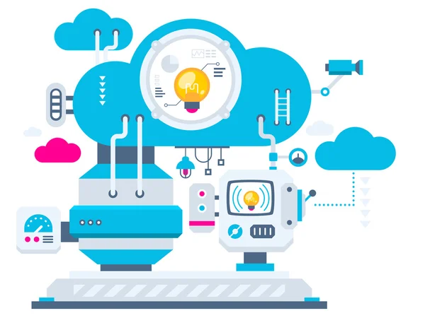 Contesto della tecnologia cloud — Vettoriale Stock