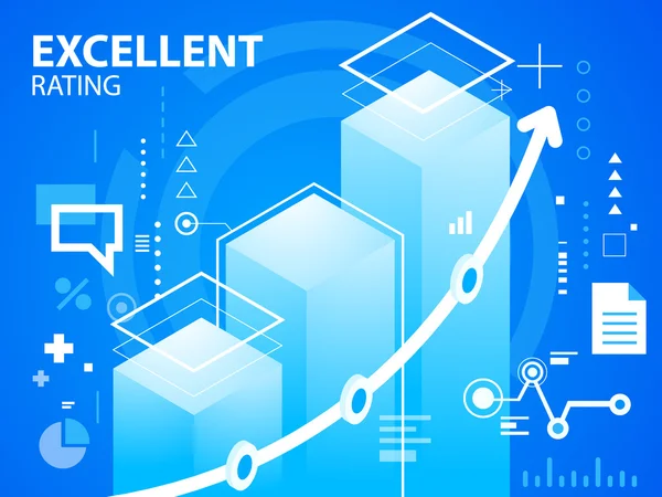 Illustrazione rating eccellente — Vettoriale Stock