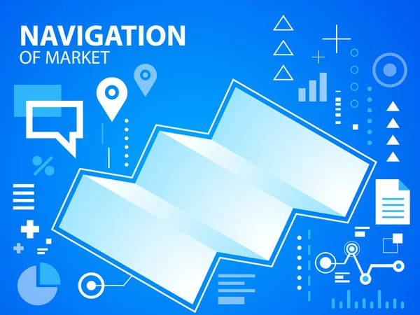 Afbeelding kaart navigeren — Stockvector