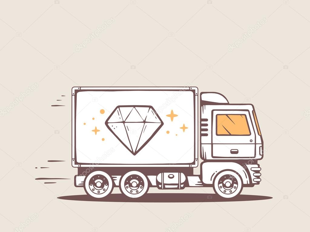 Truck free and fast delivering diamond