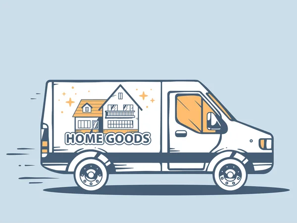 Delivering home goods — Stock Illustration Delivering home goods Royalty Free Stock Vectors