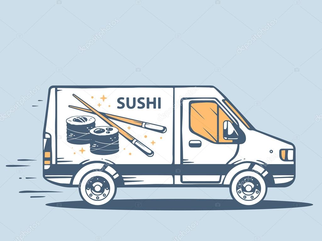 delivering sushi