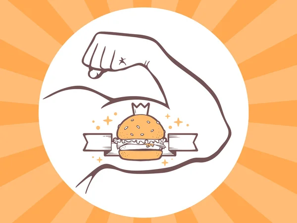 Burger ikon — Stock Vector