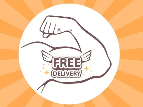 Icon of free delivery — Stock Vector