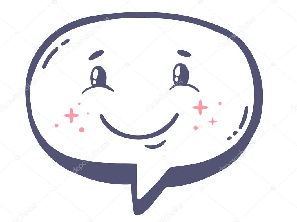 Speech bubble with smile icon Stock Vector Image by ©wowomnom #58870989