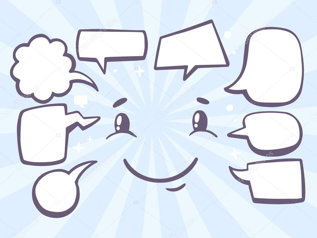 Smile with speech bubbles