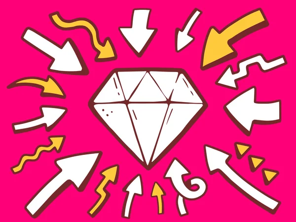 Pictogram van diamant — Stockvector