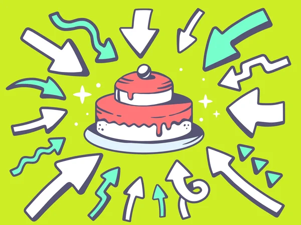 Pictogram van thuis cake — Stockvector