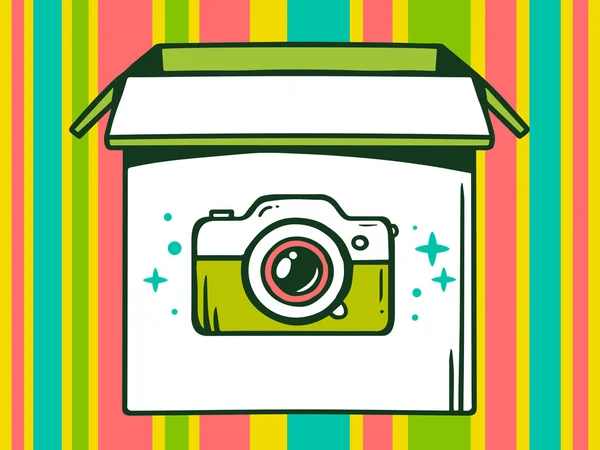 Pictogram van fotocamera — Stockvector