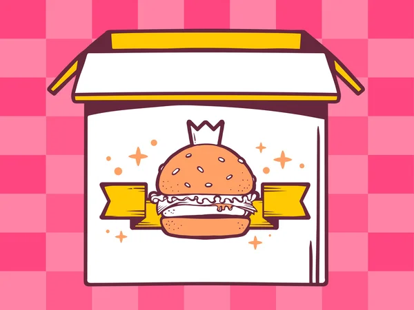 Ikona duży Burger — Wektor stockowy
