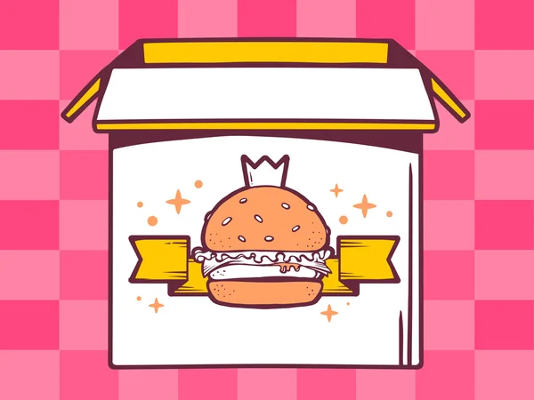 大きなハンバーガーのアイコン — ストックベクタ