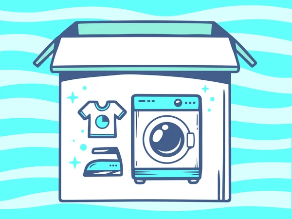 Pictogram van wasmachine — Stockvector