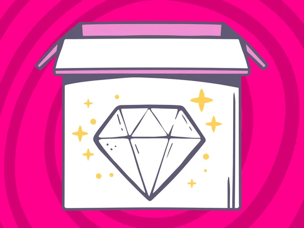 Pictogram van diamant — Stockvector