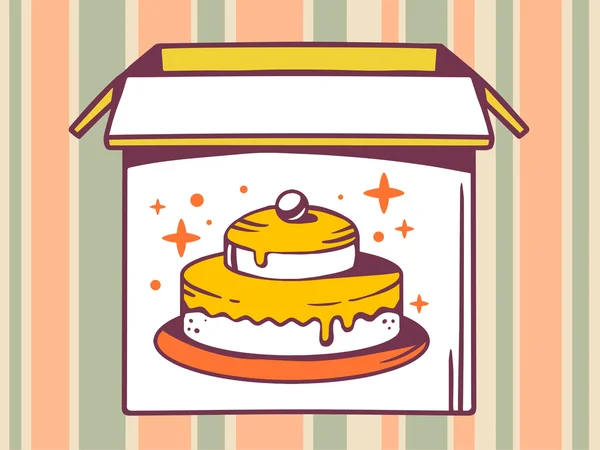 Pictogram van cake — Stockvector