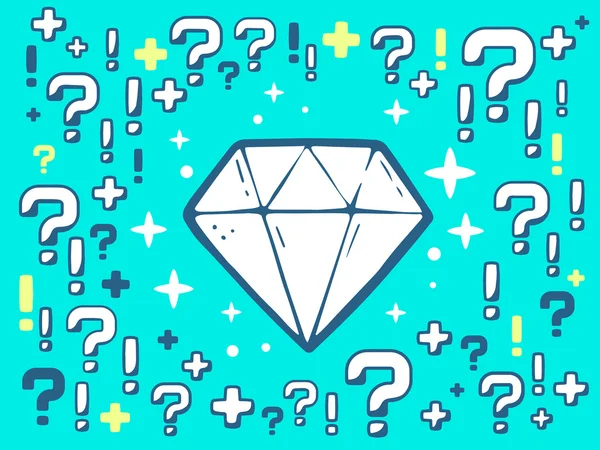 Diamant na pozadí s modrým vzorem — Stockový vektor