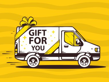 Van and fast delivering gift