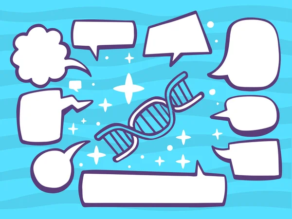 Chaîne de molécules d'ADN — Image vectorielle