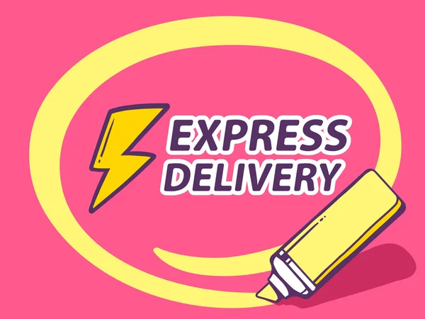 Circle around express delivery — Stock Vector