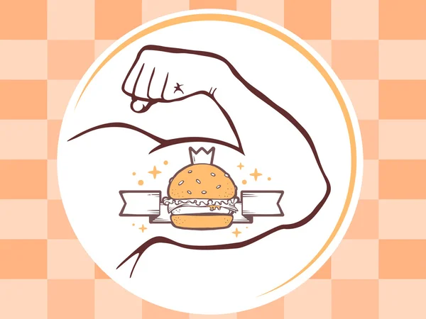 Grande icône de hamburger — Image vectorielle