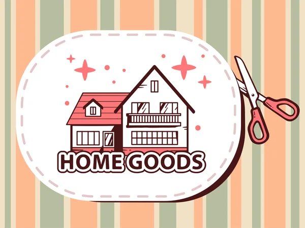 Sticker with icon of home — Stock Illustration Sticker with icon of home Stock Illustration