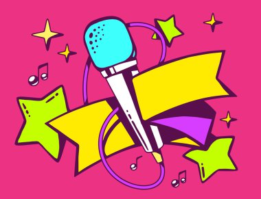 Olorful mikrofon ile şerit