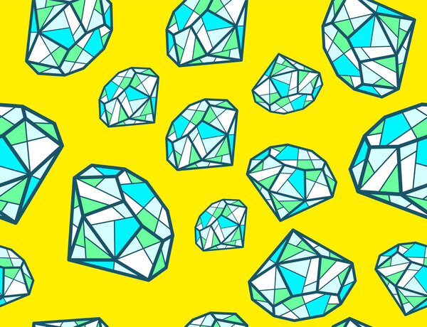 Модель изумрудов разных размеров
