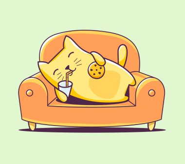 renk karakter kedi kanepede yalan