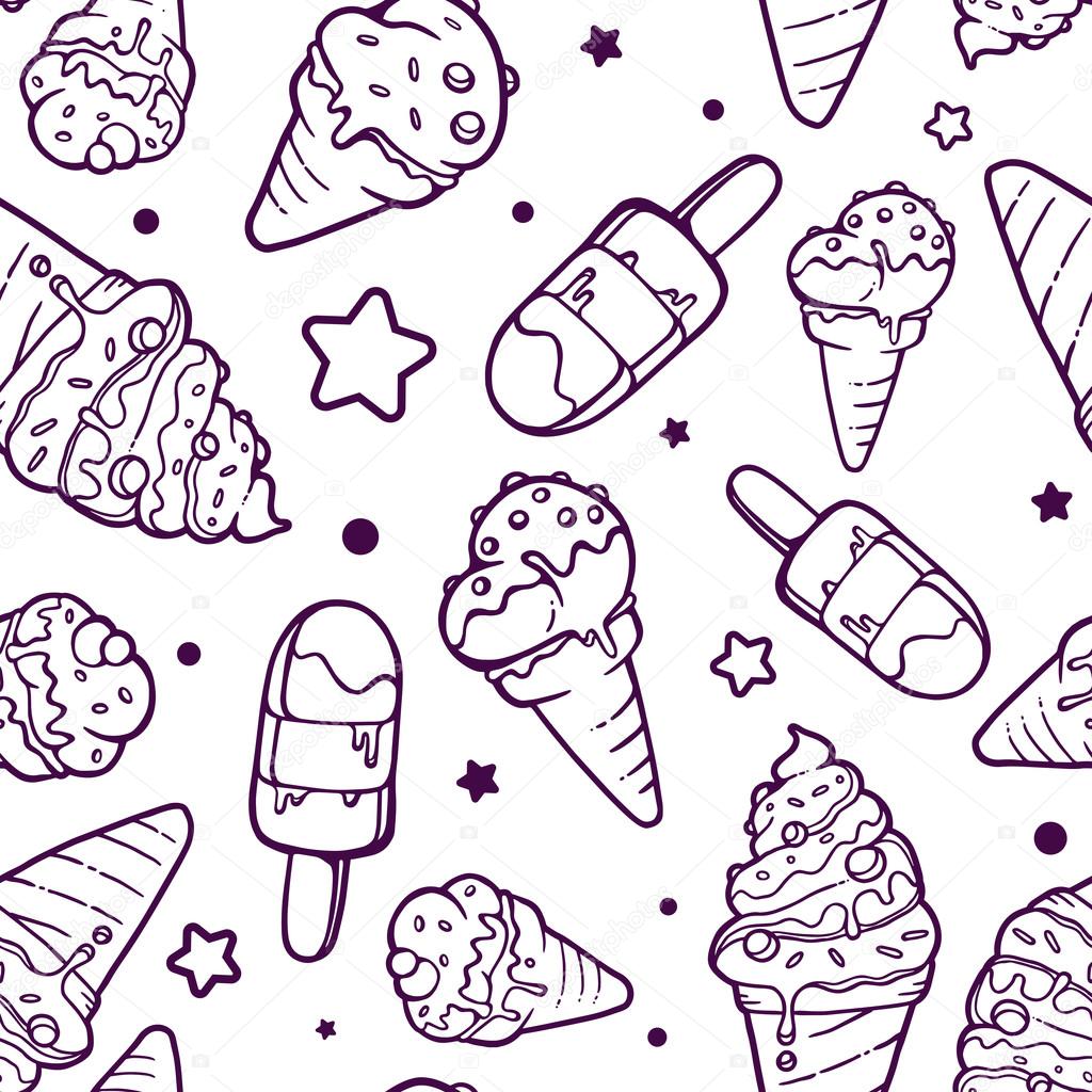 Different ice cream pattern