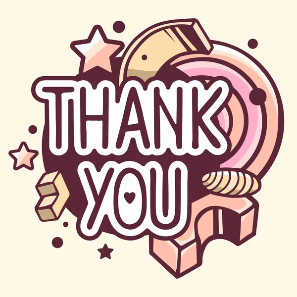 Retro color thank you quote — Stock Vector